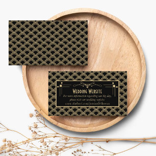 Cartão De Informações Coleção de Casamentos Art Deco Gatsby, de 1920