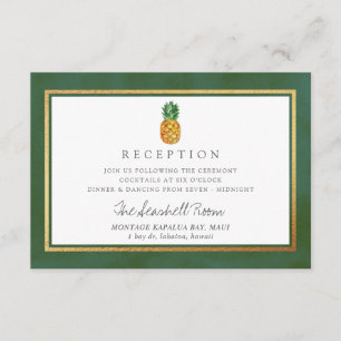 Cartão De Informações Coleção de Casamentos de Abacaxi Tropical