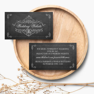 Cartão De Informações Coleção de Casamentos de Chalkboard de Ornamentado