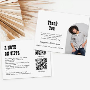 Cartão De Informações Coleção de Código QR Fundo -cum-Agradecimento Encl