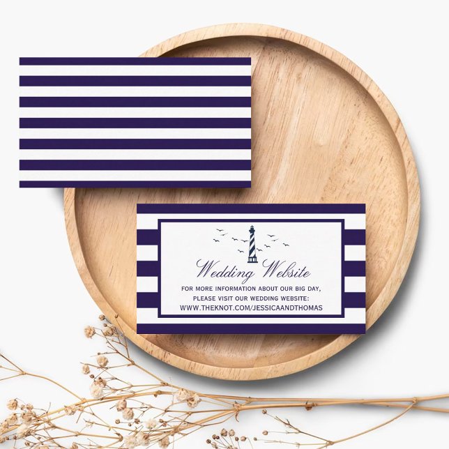 Cartão De Informações Coleção Náutica De Casamentos De Faróis (Criador carregado)