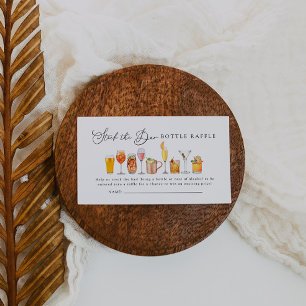 Cartão De Informações Coloque O Tíquete Do Chá Do Casal Do Bar