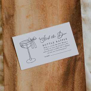 Cartão De Informações Coloque O Tíquete Do Chá Do Casal Do Bar
