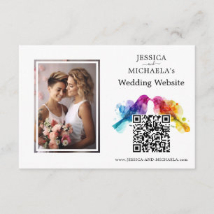 Cartão De Informações Com foto do site LGBTQ+ Rainbow Lovebird