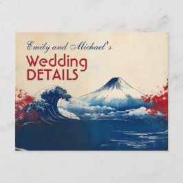 Cartão De Informações Com o código QR Harmonia Japonesa com Fuji