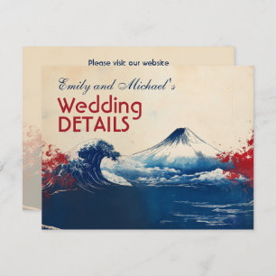 Cartão De Informações Com o código QR Harmonia Japonesa com Fuji