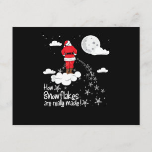 Cartão De Informações Como os Flocos de Neve São Realmente Feitos Funny