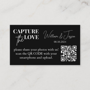 Cartão De Informações Compartilhamento de Fotos de Casamento Capture O A