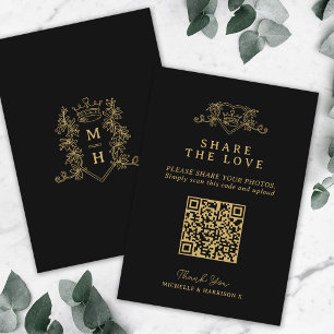 Cartão De Informações Compartilhamento de fotos QR de casamento amor cor