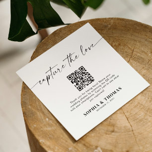 Cartão De Informações Compartilhar Código QR do Casamento Capture The Lo