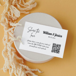 Cartão De Informações Compartilhe o Código QR do Enclosure Card de Amor