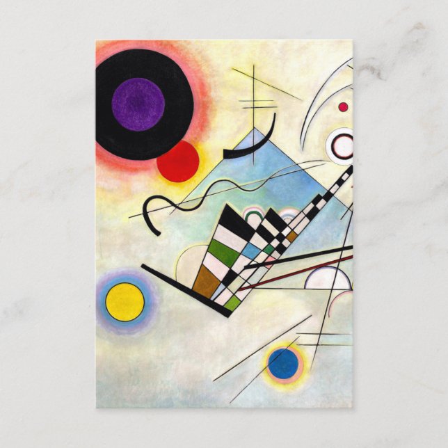 Cartão De Informações Composição Kandinsky 8 (Frente)