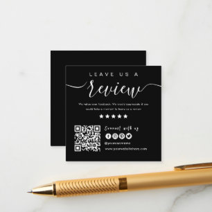 Cartão De Informações Conecte-se Conosco Código QR   Deixe-nos uma Avali