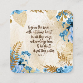 Cartão De Informações Confie no versículo da Bíblia do Senhor KJV