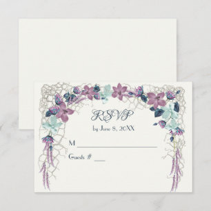 Cartão De Informações Confirmação de Casamento Arco Floral Náutico