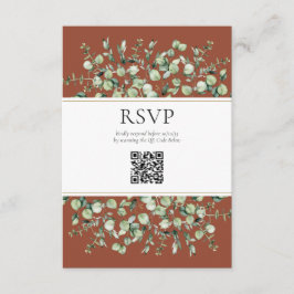Cartão De Informações Confirmação de Presença de Casamento com Código QR