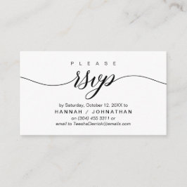 Cartão De Informações Confirmação de presença no casamento via telefone