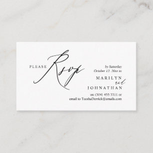 Cartão De Informações Confirmação de Presença para Casamento Boho Modern