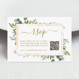 Cartão De Informações Confirmação de Presença para Casamento com Vegetaç