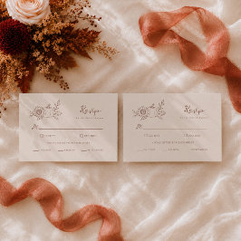 Cartão De Informações Confirmação de Presença para Casamento de Abóbora 