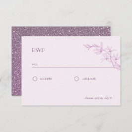 Cartão De Informações Confirmação de Presença para Casamento Flor Eterna