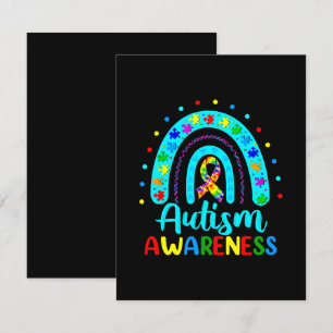 Cartão De Informações Conscientização do Autismo
