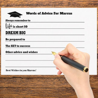 Cartão De Informações Conselho de Graduação Deseja Festa de Formando