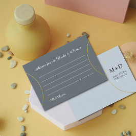 Cartão De Informações Conselhos de Casamento de Anéis Minimalistas para