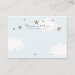 Cartão De Informações Conselhos de Estrelas e Nuvens Douradas Rosa