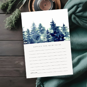 Cartão De Informações Conselhos de Natal Floresta de Pinheiro Inverno pa