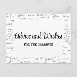 Cartão De Informações Conselhos e Desejos do Formando de Script Branco P