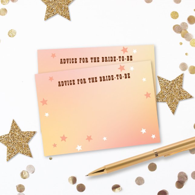 Cartão De Informações Conselhos para o Chá de panela de Pêssego Ocidenta (Criador carregado)