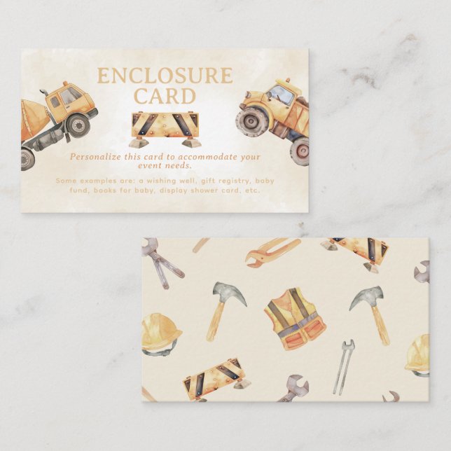 Cartão De Informações Construção (Frente/Verso)