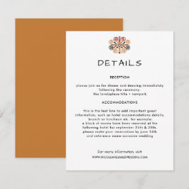 Cartão De Informações Convidado Africano de Informações sobre Casamento 