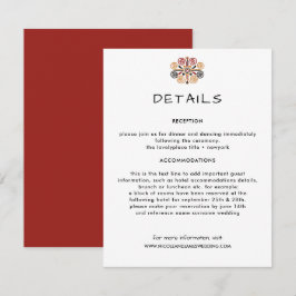 Cartão De Informações Convidado Africano de Informações sobre Casamento 