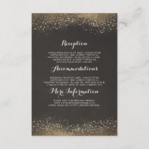 Convidado de Informações de Casamento de Glitter D