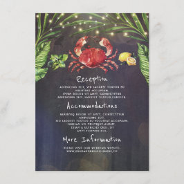 Cartão De Informações Convidado de Informações sobre Casamento Tropical 