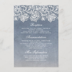 Cartão De Informações Convidado de Informações sobre o Casamento vintage