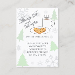 Cartão De Informações Cookies & Cocoa Baby Shower Recipe