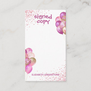 Cartão De Informações Cópia assinada do Promocional do autor glamouroso