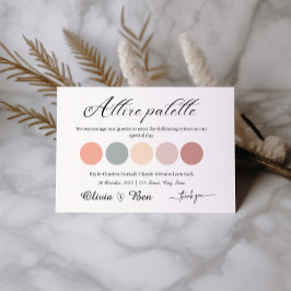 Cartão De Informações Coquetel do Jardim Código de Vestido de Casamento