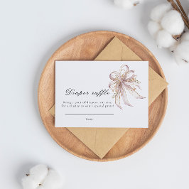 Cartão De Informações Coquette purple bow baby shower