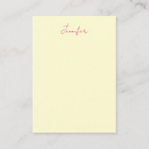 Cartão De Informações Cor creme elegante moderno minimalista simples nom