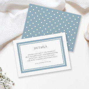 Cartão De Informações Cor da borda editável Detalhes do casamento
