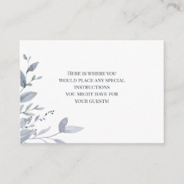 Cartão De Informações Cor de Água Verde Azul Dusty