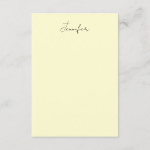 Cartão De Informações Cor elegante minimalista moderno simples nome