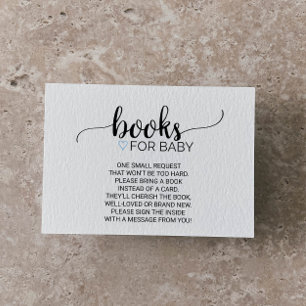 Cartão De Informações Coração Azul Livro Preto de Caligrafia - Inserçã