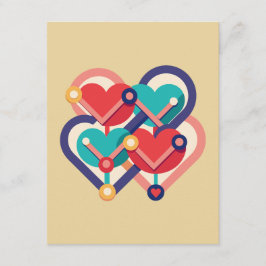 Cartão De Informações Corações Interconectados