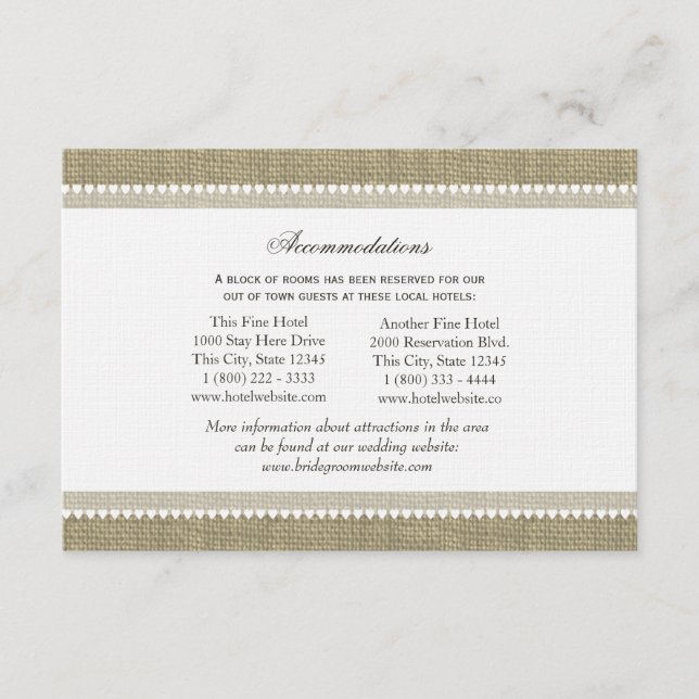 Cartão De Informações Corações Tesoureiros Olhar Direções Inserir (Frente)