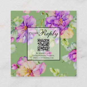 Cartão De Informações Corante laranja roxo, cor-de-rosa, Elegante, códig